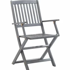 MAISON EXCLUSIVE - Chaises pliables d'extérieur lot de 4 et coussins bois d'acacia
