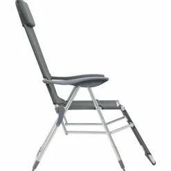 MAISON EXCLUSIVE - Chaises de camping pliantes et repose-pied lot de 2 textilène