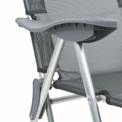 MAISON EXCLUSIVE - Chaises de camping pliantes et repose-pied lot de 2 textilène