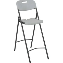 MAISON EXCLUSIVE - Chaises de bar pliables lot de 2 pehd et acier blanc
