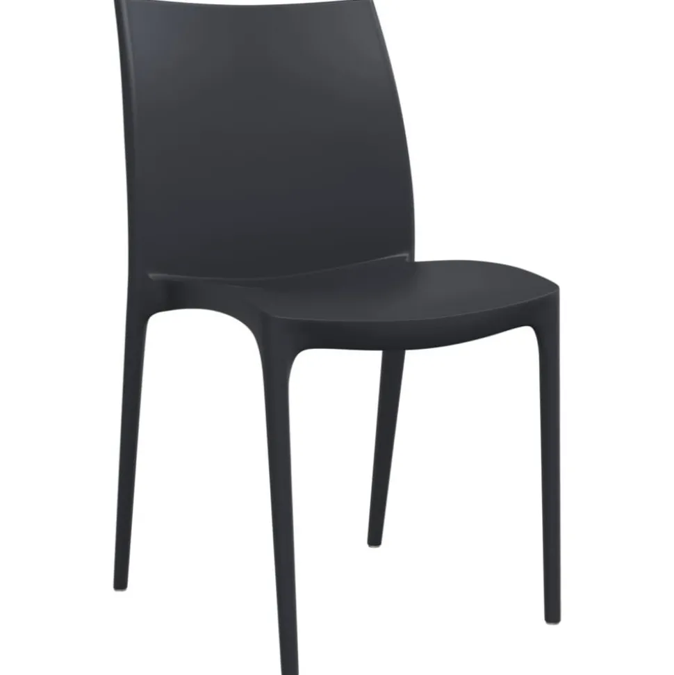 MAISON EXCLUSIVE - Chaises de jardin lot de 2 anthracite 50x46x80 cm polypropylène