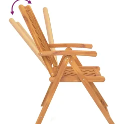MAISON EXCLUSIVE - Chaises de jardin inclinables lot de 2 bois massif d'acacia