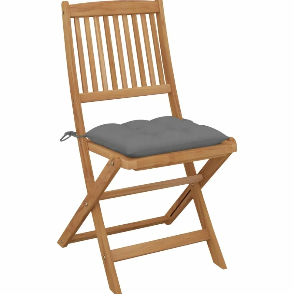 MAISON EXCLUSIVE - Chaises pliables de jardin lot de 6 avec coussins bois d'acacia