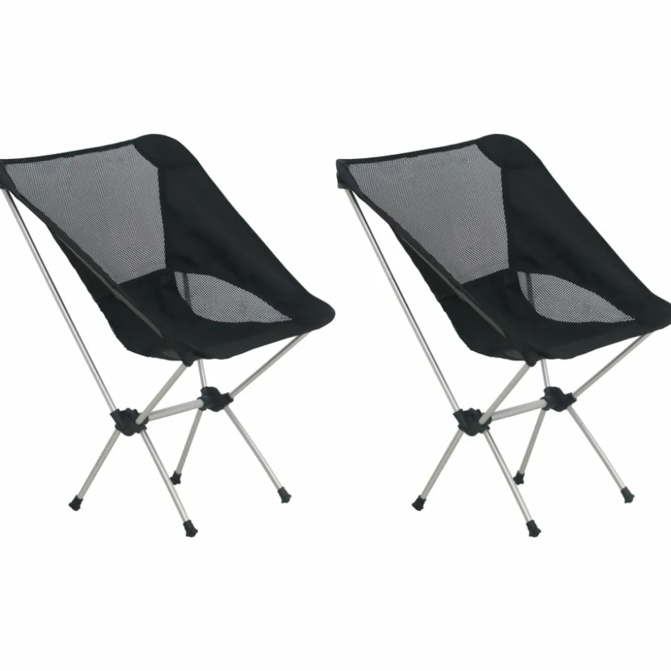 MAISON EXCLUSIVE - Chaises de camping pliables et sac lot de 2 aluminium