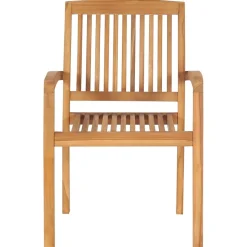 MAISON EXCLUSIVE - Chaises de jardin empilables 8 pcs bois de teck solide