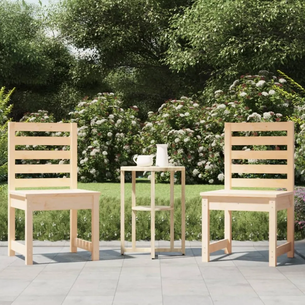 MAISON EXCLUSIVE - Chaises de jardin lot de 2 50x48x91,5 cm bois massif de pin