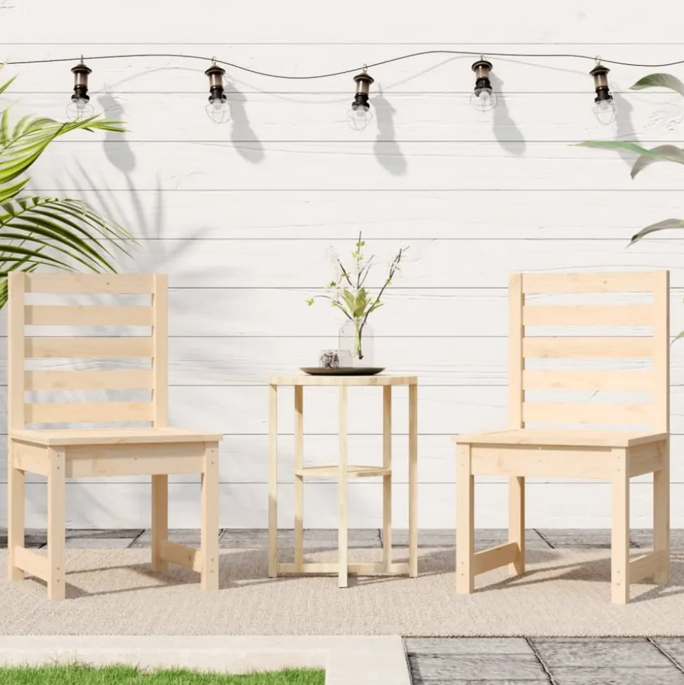MAISON EXCLUSIVE - Chaises de jardin lot de 2 50x48x91,5 cm bois massif de pin