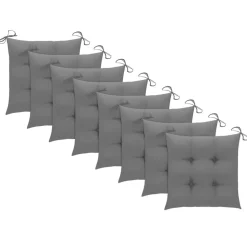 MAISON EXCLUSIVE - Chaises pliables de jardin avec coussins lot de 8 teck solide