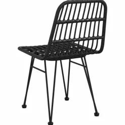 MAISON EXCLUSIVE - Chaises de jardin lot de 2 noir 48x62x84 cm résine tressée