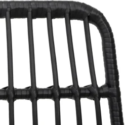 MAISON EXCLUSIVE - Chaises de jardin lot de 2 noir 48x62x84 cm résine tressée