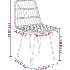 MAISON EXCLUSIVE - Chaises de jardin lot de 2 noir 48x62x84 cm résine tressée
