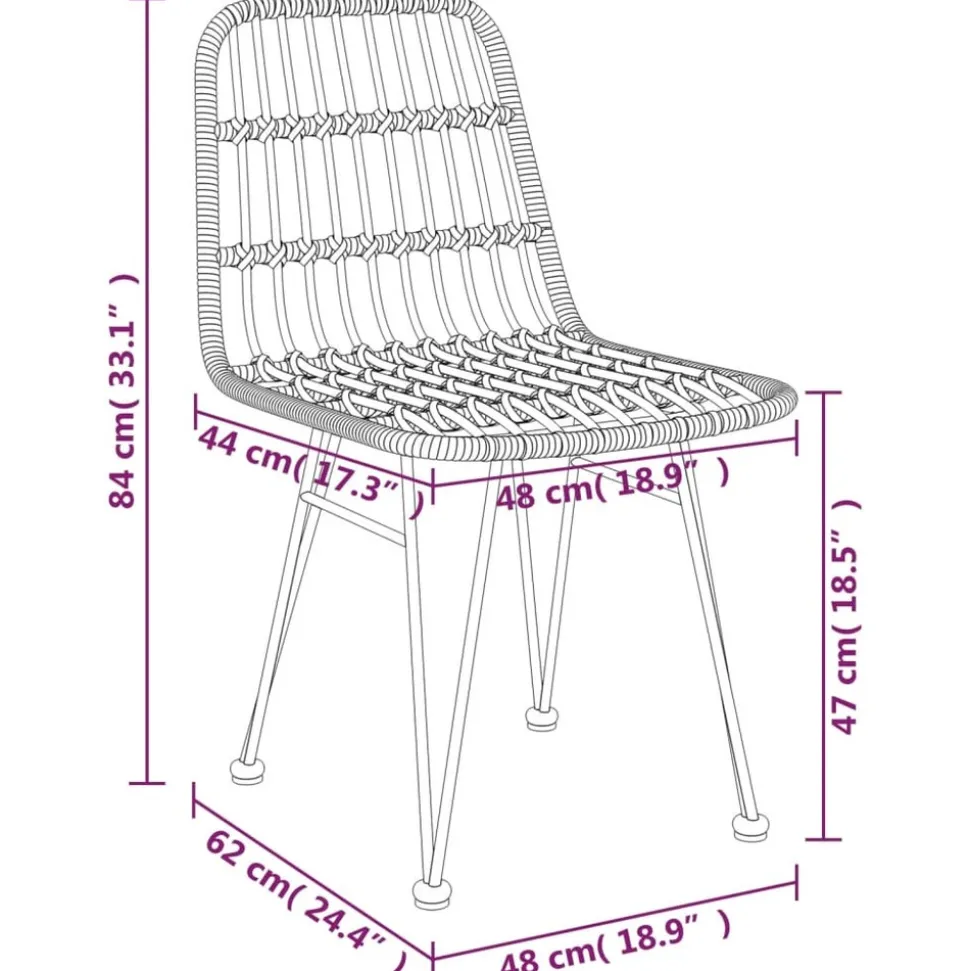 MAISON EXCLUSIVE - Chaises de jardin lot de 2 noir 48x62x84 cm résine tressée