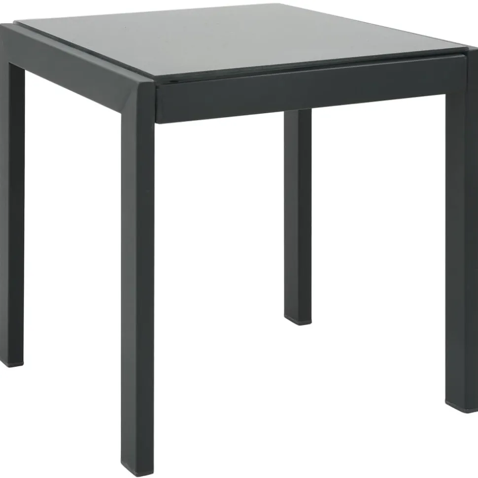 MAISON EXCLUSIVE - Chaises longues lot de 2 avec table textilène et acier
