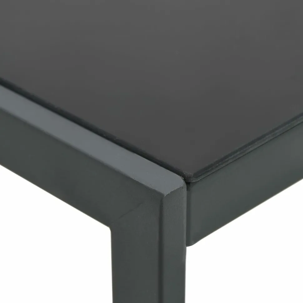 MAISON EXCLUSIVE - Chaises longues lot de 2 avec table textilène et acier