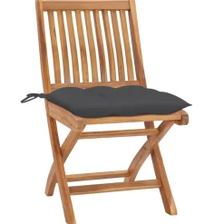 MAISON EXCLUSIVE - Chaises pliables de jardin avec coussins lot de 6 bois de teck