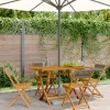 MAISON EXCLUSIVE - Chaises pliables de jardin 4 pcs gris bois d'acacia massif