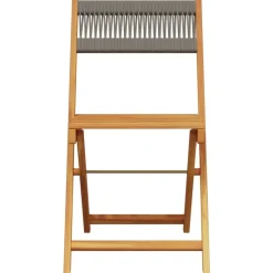 MAISON EXCLUSIVE - Chaises pliables de jardin 4 pcs gris bois d'acacia massif