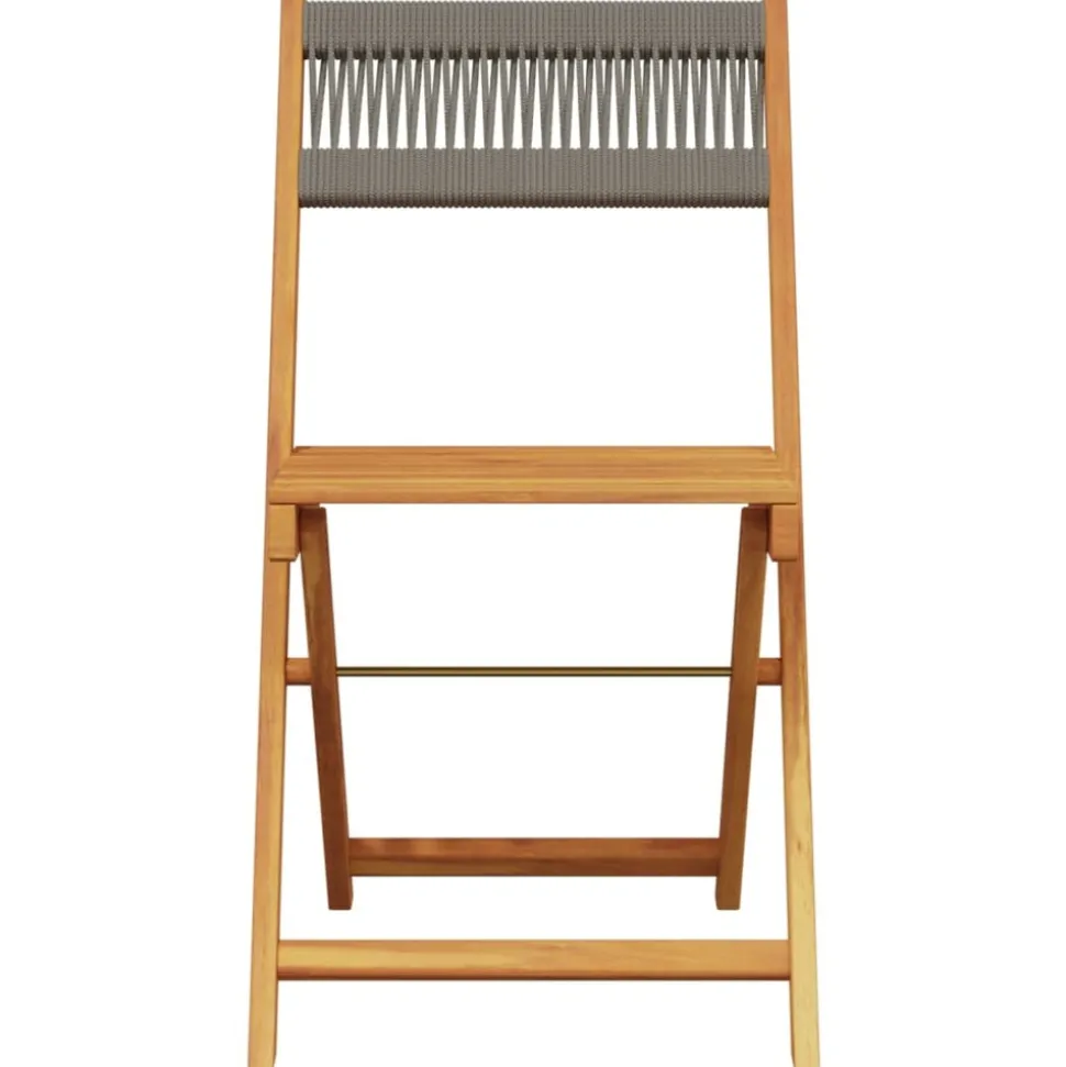 MAISON EXCLUSIVE - Chaises pliables de jardin 4 pcs gris bois d'acacia massif