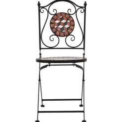 MAISON EXCLUSIVE - Chaises de bistrot mosaïque 2 pcs marron céramique