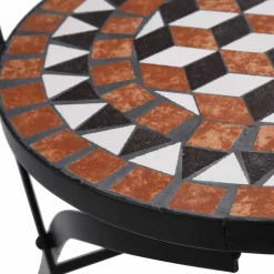 MAISON EXCLUSIVE - Chaises de bistrot mosaïque 2 pcs marron céramique