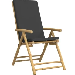 MAISON EXCLUSIVE - Chaises inclinables de jardin pliantes lot de 6 coussins bambou