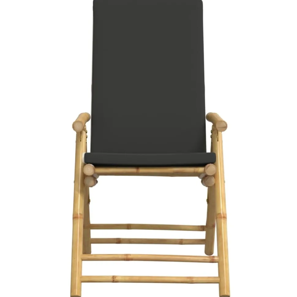 MAISON EXCLUSIVE - Chaises inclinables de jardin pliantes lot de 6 coussins bambou