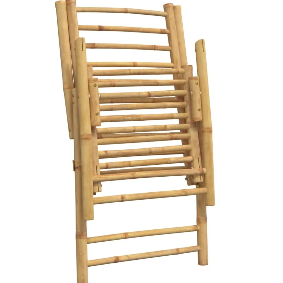 MAISON EXCLUSIVE - Chaises inclinables de jardin pliantes lot de 6 coussins bambou