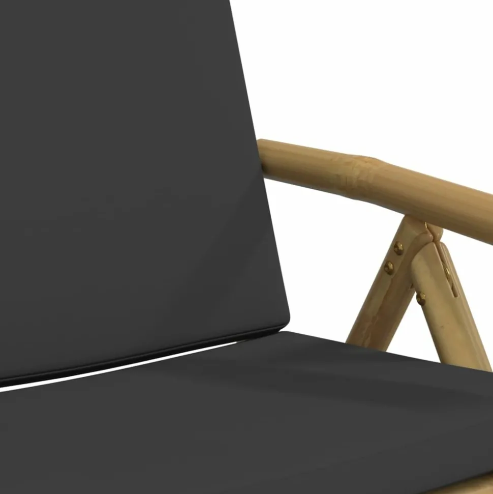 MAISON EXCLUSIVE - Chaises inclinables de jardin pliantes lot de 6 coussins bambou