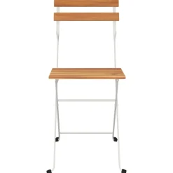 MAISON EXCLUSIVE - Chaises de bistrot pliantes lot de 4 bois d'acacia solide acier