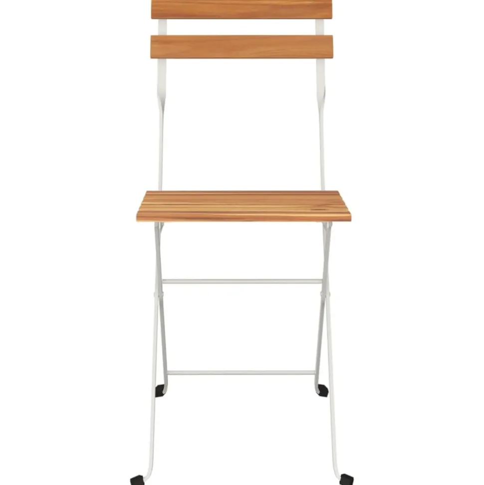 MAISON EXCLUSIVE - Chaises de bistrot pliantes lot de 4 bois d'acacia solide acier