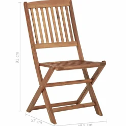 MAISON EXCLUSIVE - Chaises pliables d'extérieur lot de 2 bois d'acacia solide