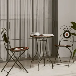 MAISON EXCLUSIVE - Chaises de bistro pliables lot de 2 terre cuite blanc céramique