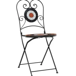 MAISON EXCLUSIVE - Chaises de bistro pliables lot de 2 terre cuite blanc céramique