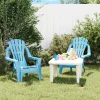 MAISON EXCLUSIVE - Chaises de jardin pour enfants lot de 2 bleu 37x34x44 cm pp