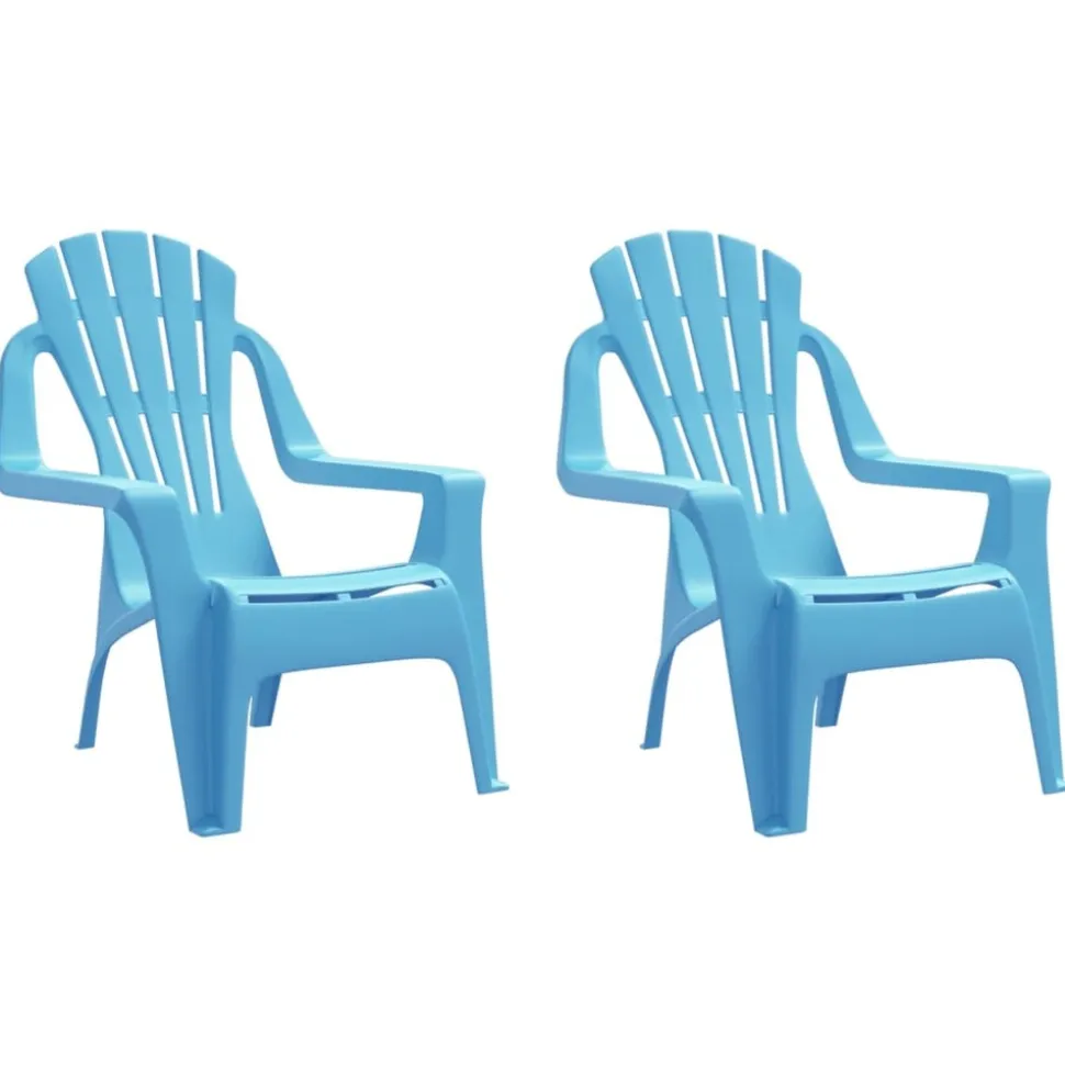 MAISON EXCLUSIVE - Chaises de jardin pour enfants lot de 2 bleu 37x34x44 cm pp