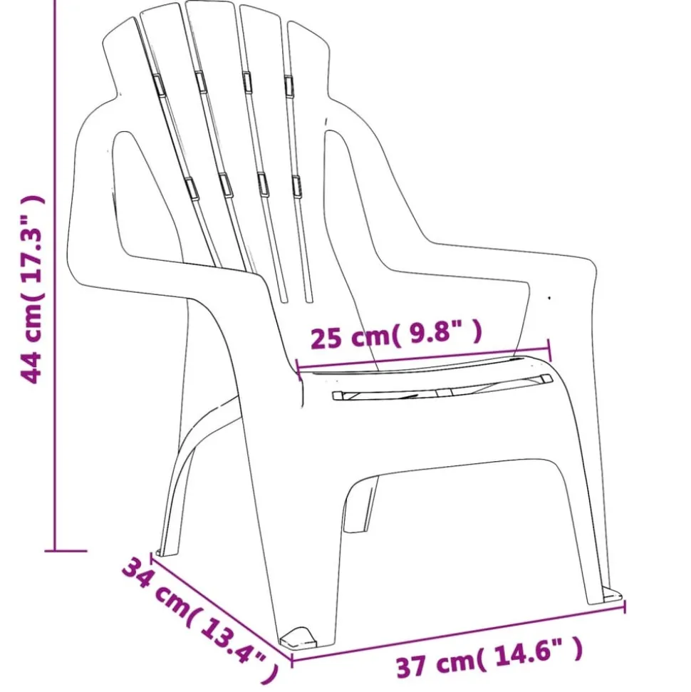MAISON EXCLUSIVE - Chaises de jardin pour enfants lot de 2 bleu 37x34x44 cm pp