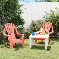 MAISON EXCLUSIVE - Chaises de jardin pour enfants lot de 2 rouge 37x34x44 cm pp