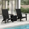 MAISON EXCLUSIVE - Chaises de jardin adirondack lot de 2 noir polypropylène