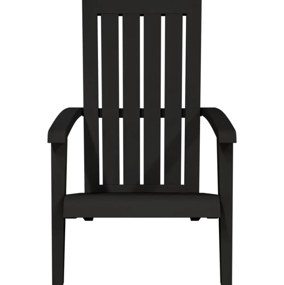 MAISON EXCLUSIVE - Chaises de jardin adirondack lot de 2 noir polypropylène