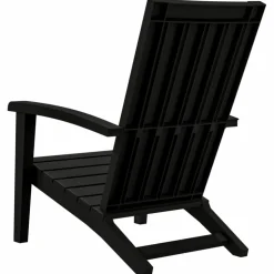 MAISON EXCLUSIVE - Chaises de jardin adirondack lot de 2 noir polypropylène