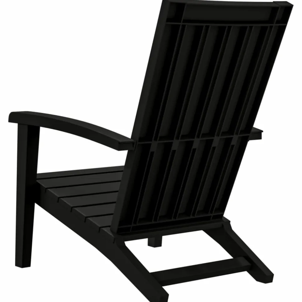 MAISON EXCLUSIVE - Chaises de jardin adirondack lot de 2 noir polypropylène