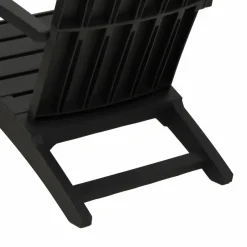MAISON EXCLUSIVE - Chaises de jardin adirondack lot de 2 noir polypropylène