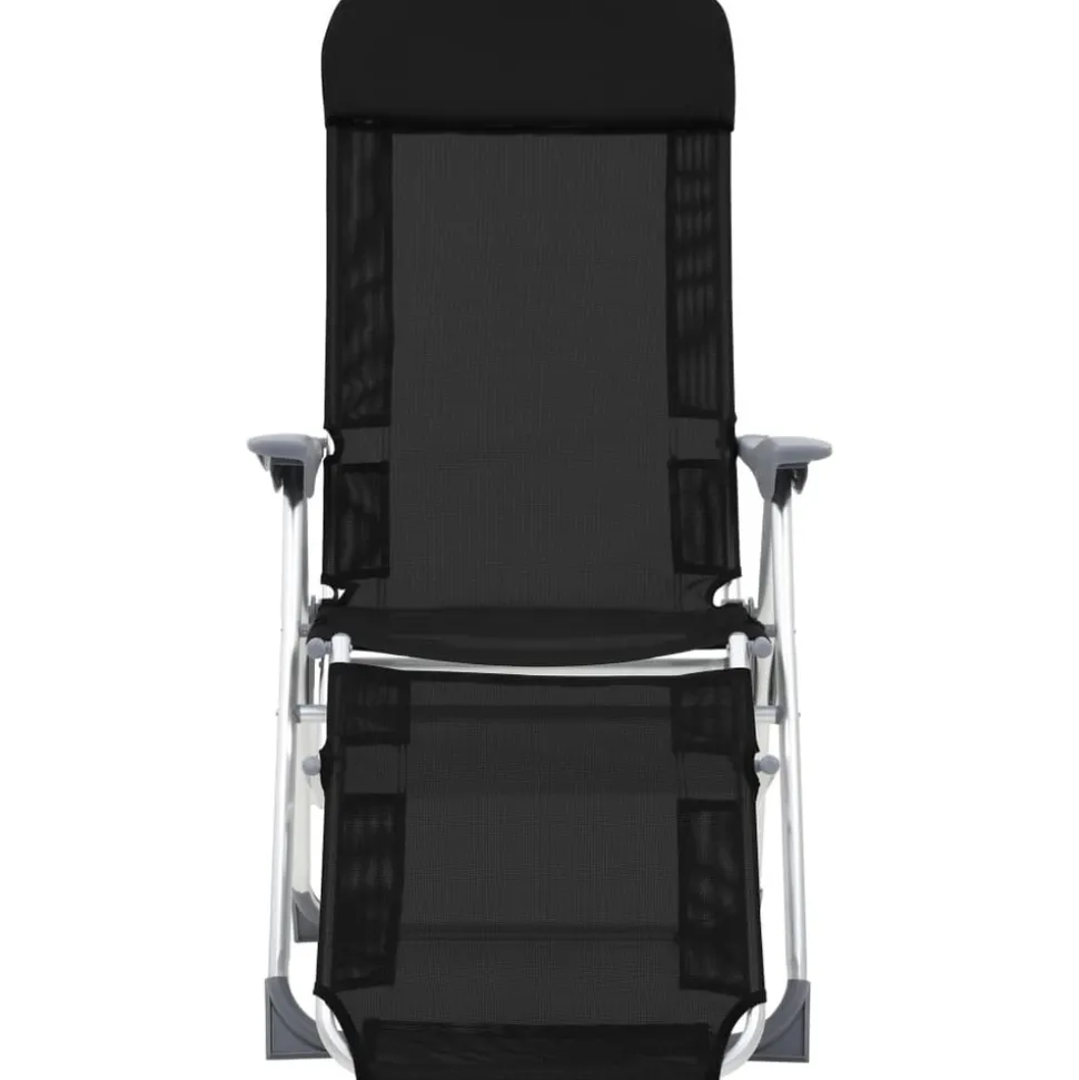 MAISON EXCLUSIVE - Chaises de camping pliantes et repose-pied lot de 2 textilène