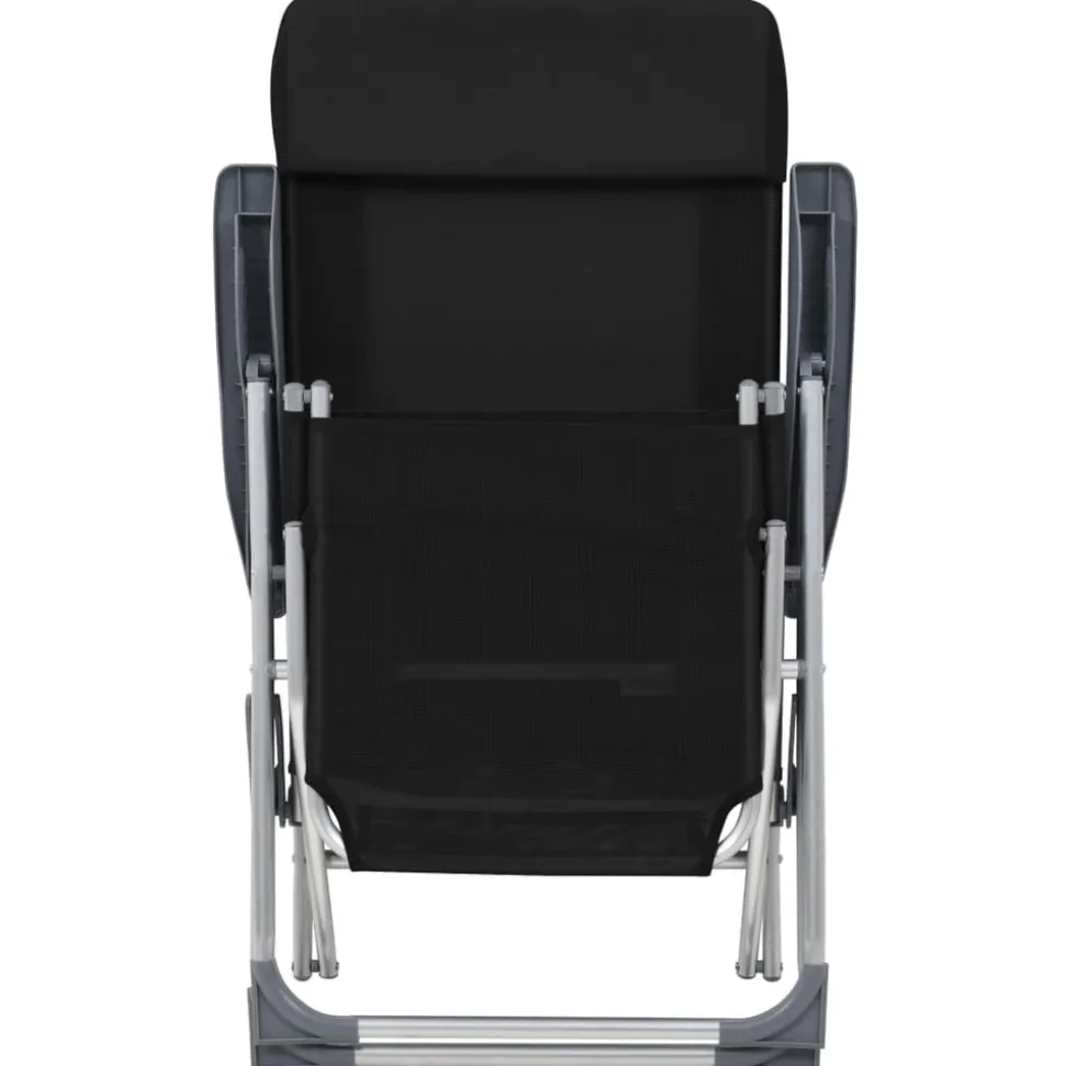 MAISON EXCLUSIVE - Chaises de camping pliantes et repose-pied lot de 2 textilène