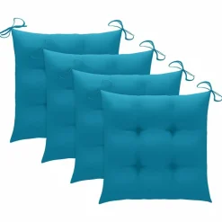 MAISON EXCLUSIVE - Chaises pliables de jardin avec coussins lot de 4 teck solide