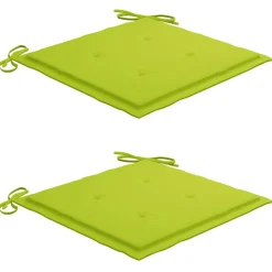 MAISON EXCLUSIVE - Chaises de jardin lot de 2 avec coussins vert vif bois de teck
