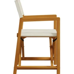 MAISON EXCLUSIVE - Chaises de réalisateur pliables lot de 2 blanc crème tissu