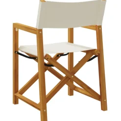 MAISON EXCLUSIVE - Chaises de réalisateur pliables lot de 2 blanc crème tissu