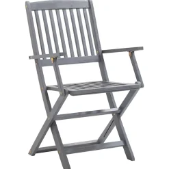 MAISON EXCLUSIVE - Chaises pliables d'extérieur lot de 6 et coussins bois d'acacia
