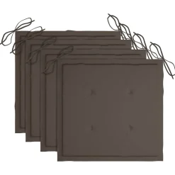 MAISON EXCLUSIVE - Chaises de jardin empilables avec coussins lot de 4 teck solide
